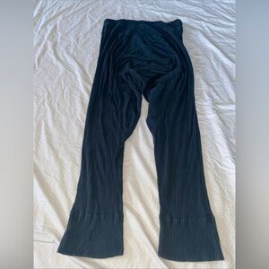 Free People Beach Cotton Harem Pants Blue Ribbed Casual Oversized Womens M